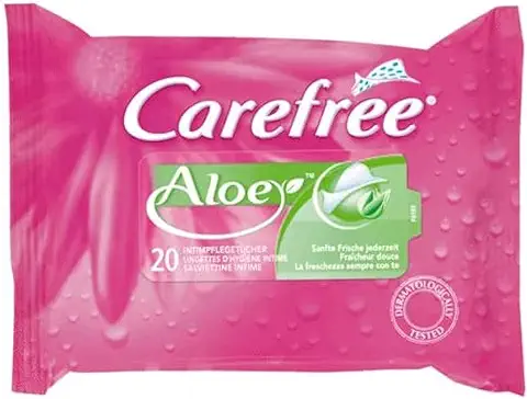 Carefree Aloe Vera Toallitas ­Ntimas 20 Uds - 1 Unidad  