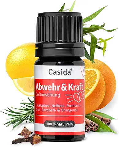Casida® Aroma de Defensa "Abwehr & Kraft" - Mezclas de Aceites Esenciales - Fortalecimiento del Sistema Inmunológico - Calidad de Farmacias - 5 ml  