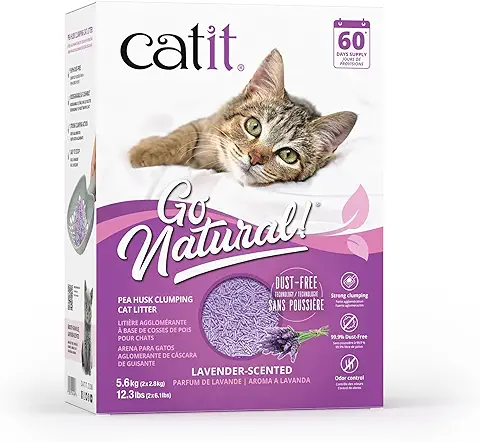 Catit Go Arena Aglomerante para Gatos con Aroma a Lavanda 2 x 2,8 kg (5,6 kg)  