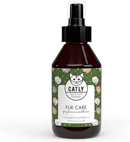 Catly Acondicionador para Gatos sin Aclarado con Aloe Vera, 250ml - Efecto 3 en 1: Limpia, Hidrata y Desenreda el Pelaje de Tu Mascota - Cómoda Alternativa al Champu Gatos  