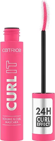 Catrice Curl IT Volume & Curl Mascara, nº 010, Negro, de Larga Duración, Volumengebend, Vibrante, Intensa, Mate, Vegana, sin Micropartículas de Plástico, sin Nanopartículas, sin Perfume, 1 Unidad (11  