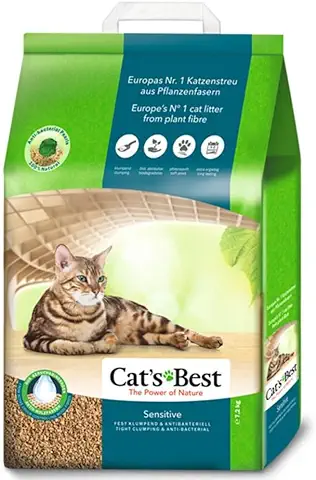 Cat´s Best Sensitive Lecho Higiénico, para Gatos Sensibles, 7,2 kg  