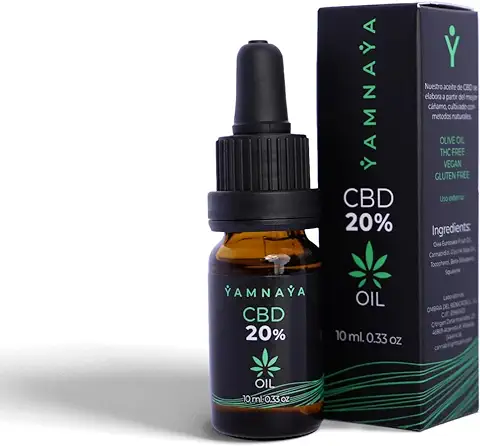 CBD Oil YamnaYa - Aceite CBD 20% - 2000mg CBD Puro en Base de Aceite de Oliva Virgen Extra Ecológico – 10ml de Gotas de Cannabidiol PREMIUM - Sueño Saludable, 0% THC  