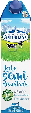 Central Lechera Asturiana - Leche UHT Semidesnatada - 1 L  