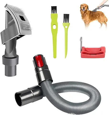 Cepillo Aspirador Mascotas para Dyson V15 V12 V11 V10 V8 V7, Peine Aspirador para Perros, Cepillo para Pelo de Perro y Gato, con Manguera y Adaptador, Herramientas de Aseo de Mascotas  