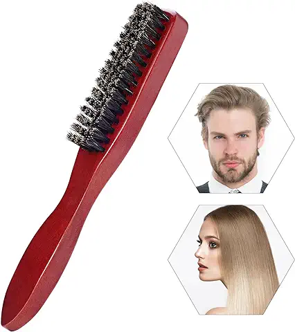 Cepillo de Cerdas de Jabalí, AISEELY Cepillo de Barba para Hombres de Madera Bigote Peine, Masculino Cepillo de Afeitar Multifuncional Cepillo de Pelo para la Cara Peinado Cabello y Barba  