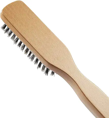 Cepillo de Cerdas de Jabalí duro para Hombres Mujeres, Cepillo de Barba, Cepillo duro Herramienta Profesional, Mejor Calidad  