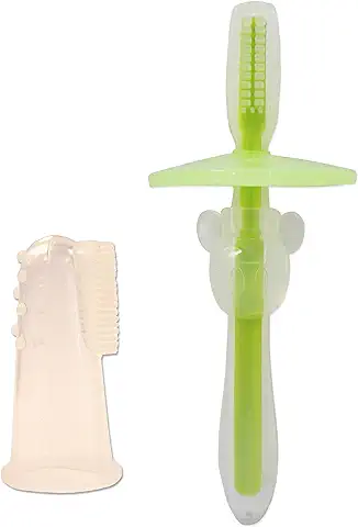 Cepillo de Dientes para Bebé y Primer Cepillo de Dientes de Silicona  