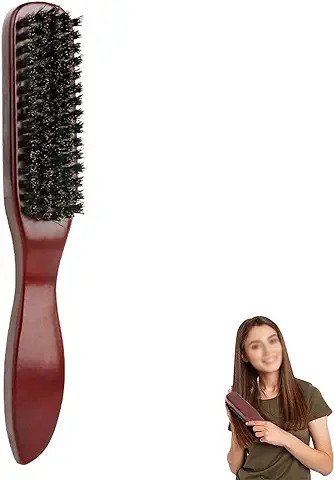 Cepillo de Pelo de Cerdas de Jabalí Peine de Cerdas de Jabalí Natural Cepillo para Desenredar Pelo Rizado para Mujeres, Hombres,niños,para Cabello Fino Natural Suave Y Fino,cepillo para Barba(1 Pieza)  