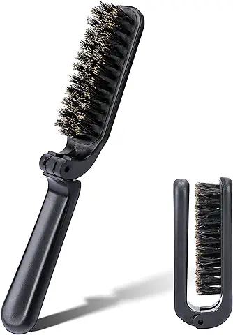 Cepillo de pelo de Viaje, Cepillo de Cerdas Plegable Portátil de Bolsillo, Cepillo de pelo Antiestático, mini Cepillo de Barba, Herramienta de Peinado Portátil para Mujeres y Hombres  