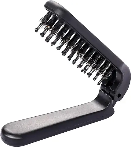 Cepillo de pelo Plegable de Viaje,Peine Portátil Plegable de Cerdas para el pelo Cepillo Plegable para el pelo Antiestático mini Cepillo Desenredante Herramienta de Peinado Portátil  