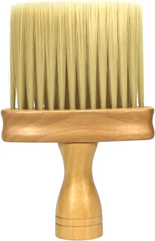 Cepillo De Peluquería, Cepillo De Barbero Para El Cuello, Cepillo De Barbero Para El Cuello De Cerdas Suaves, Cepillo De Peluquería Profesional De Madera (Único)  