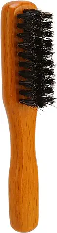 Cepillo para Barba, Cepillo para el Cuidado de la Barba con Mango de Madera para Hombre, Suave， Peine Pequeño para Barba y Bigote, Cepillo de Pelo y Cepillo Facial para Hombres  