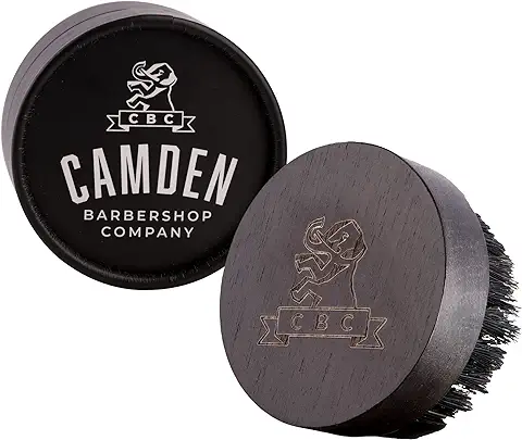 Cepillo para la Barba de Camden Barbershop Company ● Incluye caja ● de Madera de Nogal ● Para el Cuidado Diario de la Barba y la Aplicación de Aceite para la Barba  