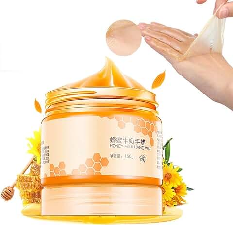 Cera para Manos, Mascarilla Exfoliante de miel para Manos, Mascarilla para Remover piel Muerta, Peeling Hidratante Nutre, Blanquea Peeling Hidratante para el Cuidado de Manos y pies (#1)  