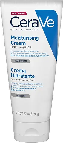 CeraVe Crema Hidratante Para Piel Seca Y Muy Seca, Almond, 177 Mililitro  
