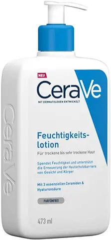 CeraVe Loción Hidratante para Pieles Secas a muy Secas, con 3 Ceramidas Esenciales y Hialurón 473 ml  