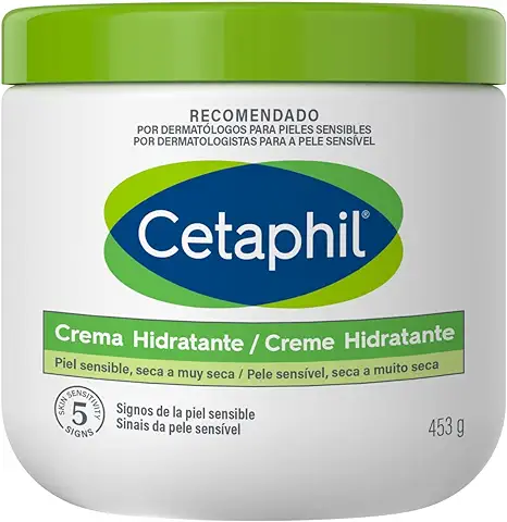 CETAPHIL Crema Hidratante Corporal y Facial, para Pieles Secas y Sensibles, Hidrata Hasta 48 Horas, 453G  