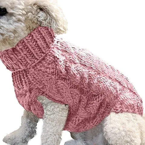 Chaleco Suéter para Perros Abrigo Cálido Suéteres de Invierno de Lana de Punto Suave para Mascotas Ropa de Abrigo de Ganchillo de Punto para Perros Pequeños Medianos  