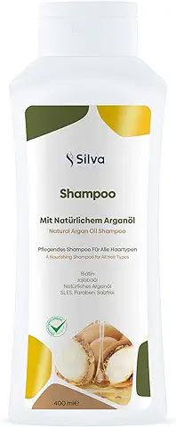 Champú de Aceite de Argán de Marruecos 100% Natural sin Productos Químicos | Cuidado del Cabello con Biotina y Aceite de Jojoba | Champú para Hombre y Mujer | Reduce la Caída del Cabello y Fortalece  