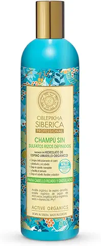 Champú sin Sulfatos con Hidrolato de Espino Amarillo Orgánico, Rizos Definidos, 400 ml  