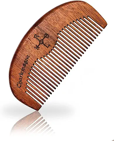Charlemagne Beard Comb - Peine Madera Auténtica - Peine para Barba Hombre Antiestático - Mantiene el Cabello y la Barba - Calidad de Peluquero - Peine Barba - Ideal para el Cuidado de la Barba  