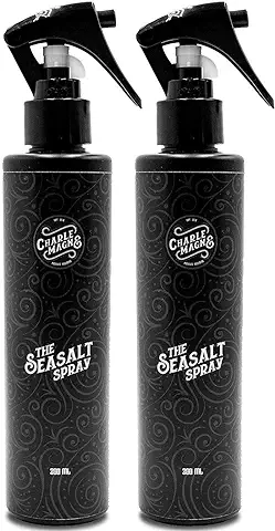 Charlemagne Sea Salt Spray Hair Juego de 2 Aerosoles Salinos para el Cabello (2 x 200 ml) – Spray de agua Salada para el Cabello – Spray de sal Marina mate para Hombres – Spray Volumenspray Textura  