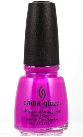 China Glaze Esmalte de Uñas con Endurecedores - Efecto Iridiscente - Púrpura de Neón de Pánico, 1er Pack (1 x 14 ml)  