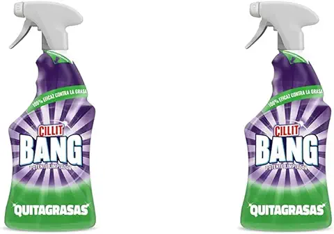 Cillit Bang Quitagrasas, Potente Limpiador Antigrasa para Cocina y Exterior, Formato Spray - 750ml (Paquete de 2)  