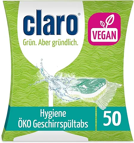 CLARO Hygiene 50 Pastillas Lavavajillas - Ecológicas Sin Fosfatos  