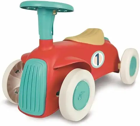 Clementoni - Mi Primer Coche - Juguete Andador Correpasillos Bebé a Partir de 12 Meses, Juguete Sostenible y Ecológico Desde 1 año (17308)  