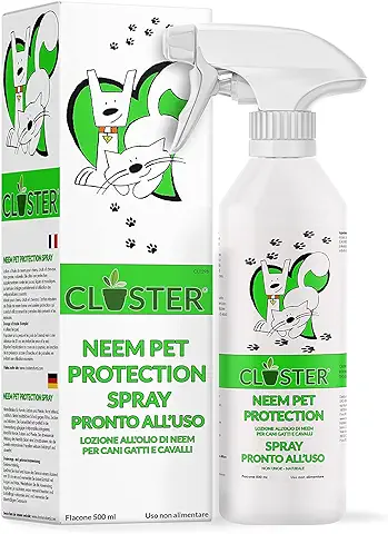 CLOSTER Neem Pet Protection Spray Antiparasitario Insecticida Contra Pulgas Y Garrapatas Ácaros Piojos Insectos  