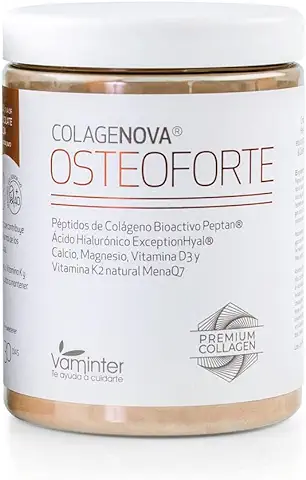 COLAGENOVA - Osteoforte con Menaq7 - Complemento Alimenticio que Ayuda a Mejorar la Densidad Ósea - Sabor Chocolate (Básico)  