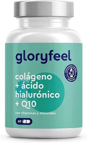 Colágeno Marino Hidrolizado + Ácido Hialurónico + Coenzima Q10 + Magnesio + Zinc + Vitaminas A, C, D y B12 - Articulaciones Fuertes, Piel Tersa y Energía - 60 Cápsulas  