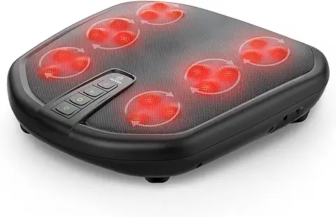 Comfier Shiatsu Masajeador de pies con Calor, Máquina de Masaje de pies y Espalda, Calentador de pies para Aliviar el Dolor, Fascitis de Pies, Masajeador de pies para Todos los Tamaños de Pies, Regalo  
