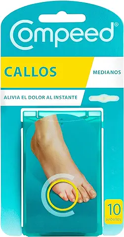COMPEED Callos Protección - Medianos, 10 Apósitos Hidrocoloides - Tratamiento de pies para la Eliminación Natural del Callo, Tamaño del Apósito 1,7 x 6,0 Centímetros  
