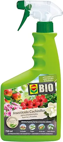 COMPO BIO Insecticida Cochinillas, Para Plantas Ornamentales, Huerta y Frutales, Apto para Agricultura Ecológica, Pulverizador, 750 ml  