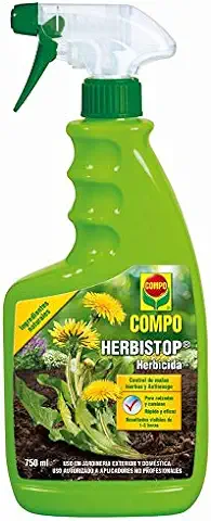 COMPO Herbistop Herbicida, Control de Malas Hierbas y Antimusgo, Ingredientes Naturales, Apto para Jardinería Exterior Doméstica, 750 ml  
