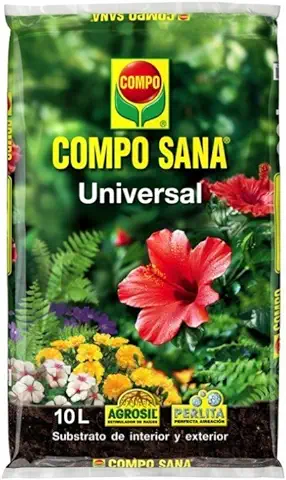 COMPO SANA Substrato Universal de Calidad con 6 a 8 Semanas de Abono para Plantas de Interior, Terraza y Jardín, Substrato de Cultivo, 10 L  