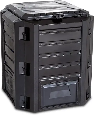 Compostador (380 L), Color Negro  