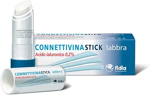 Connettivina Barra de Labios Farmacéutica Fidia | Barra de Labios de 3 g a base de ácido Hialurónico 0,2% | Para Labios Dañados, Secos y Agrietados  