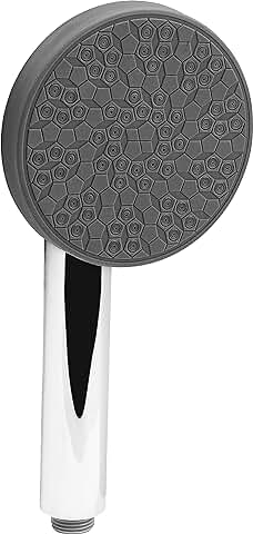 Cornat Valongo TECB3480 - Cabezal Ecológico (110 mm de Diámetro, 3 Tipos de Chorro de Masaje, Antical y Ahorro de Agua, Color Cromo/gris  