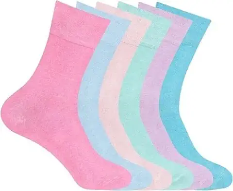 COSHAL® 6 Pares de Calcetines para Diabéticos para Mujer, Parte Superior Ancha de Panal de Miel, Puño Suave, Agarre Suave, apto para Edema, pies Acogedores, Piernas no Vinculantes, Tamaño Circulatorio  