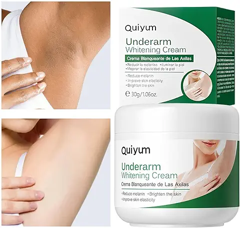 Crema Aclarante para Axilas - Manchas Oscuras - Quitamanchas, Cuerpo Blanco Piel Negra - 30g - Línea Bikini, Zona Íntima, Rodillas, Codos Qingfeitai  