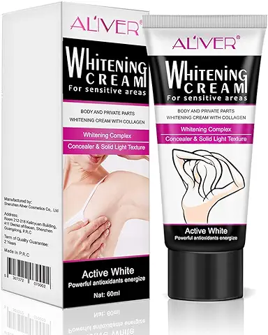 Crema Blanqueadora Corporal, IFUDOIT Crema Aclaradora de Piel para Pieles Oscuras, Blanqueadora e Hidratante, Eficaz para Axilas, Rodillas, Codos  