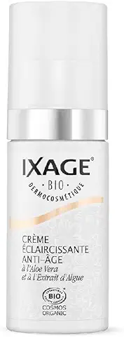 Crema Blanqueadora Orgánica Antimanchas Marrones – Granada Orgánica, Argán Orgánico, Extracto de Algas – Orgánico y Francés – Aclara la piel – Hidrata y Unifica la tez – 50 ml  