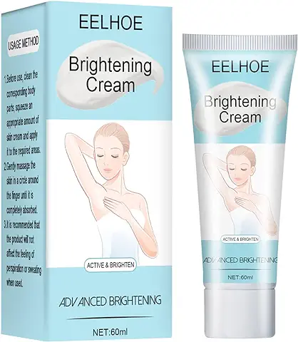 Crema Blanqueadora, Whitening Cream Blanqueador de Axilas Crema Blanqueadora Axilas, Crema Blanqueadora Partes Intimas Crema Blanqueadora de Piel para Axilas, Cuello, Rodillas, Codos, 60ml  