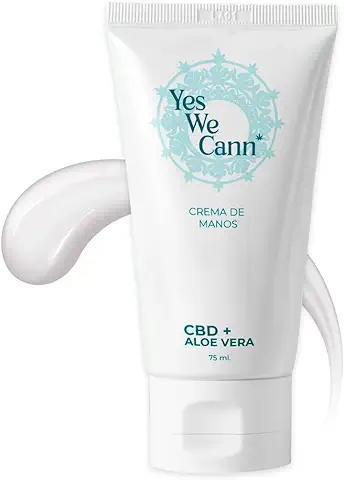 Crema CBD para Manos - Reparadora - Con Aceite De Jojoba, Glicerina y Aloe Vera - 75 ml - Cruelty Free - Hidratante y Nutritiva - 100% Natural, Puro y Vegano - Yes We Cann  