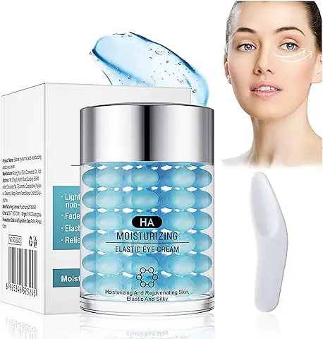 Crema Contorno de Ojos, Crema de Ojos Hidratante con ácido Hialurónico, Deep Hydrating Gel Contorno de Ojos, Eye Cream con Ácido Hialurónico, Anti Wrinkle Eye Cream, para Contorno de Ojos Cansado  