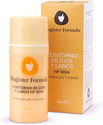 Crema Contorno de Ojos y Labios HP Seda 30ml | Ácido Hialurónico | Hidrolizado Seda Natural | Serum Hidratante Antiarrugas y Antiojeras | Mujer y Hombre | Dia y Noche | Magister Formula  